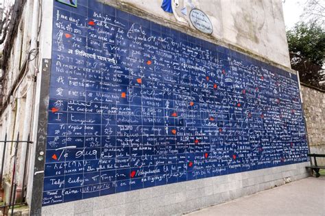 The Wall Of I Love You`s In Paris France Editorial Image Image Of