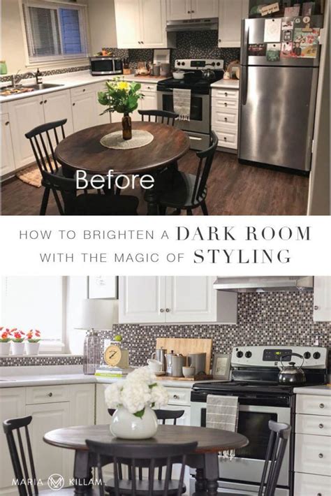 Before And After How To Brighten A Dark Room Brighten Dark Room Dark