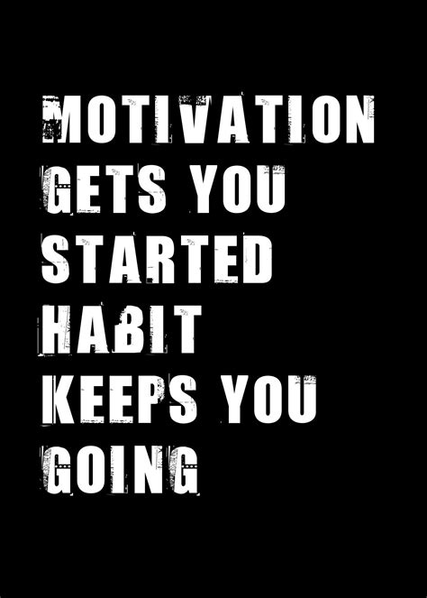 Motivation Gets You Started Quote Poster Zazzle Inspirational