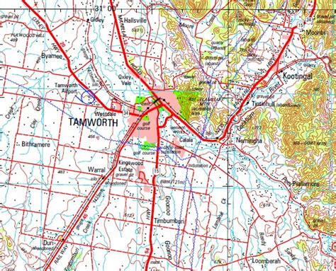 Tamworth 1 250000 Topographic Map Maps Books And Travel Guides