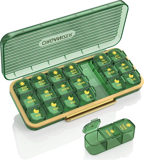 Amazon.com: Codcaw Weekly Pill Organizer 2 Times a Day, Moisture-Proof
