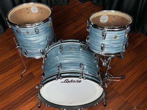Ludwig Legacy Classic Mahogany Vintage Blue Oyster 3pc Drum Set Dales