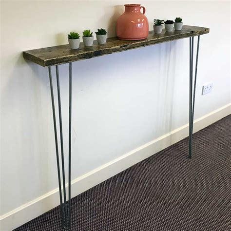 Narrow Console Table With Hairpin Legs Marsh Mill Interiors