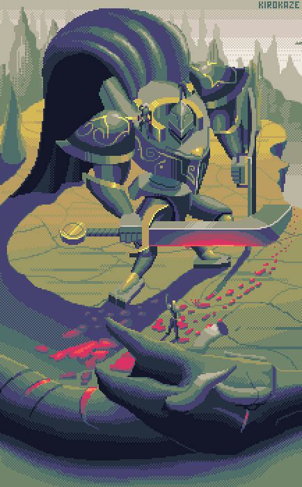 Dragon Cave By Kirokaze Cool Pixel Art Pixel Art Design Pixel Art Images