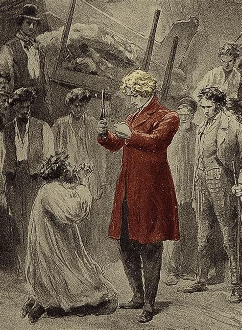 enjolras executes le cabuc artist unknown from les misérables by victor hugo volume iv