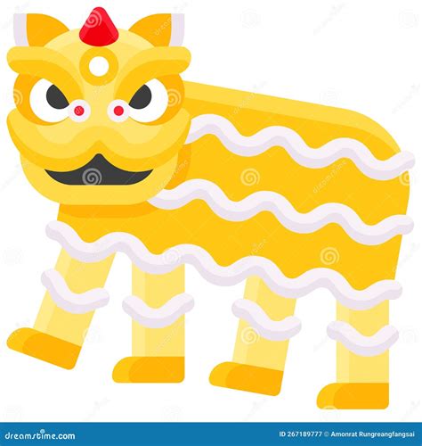 Lion Dance Icon Lion Dance Related Vector Stock Vector Illustration