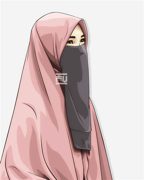 72 Gambar Kartun Muslimah Pemandangan