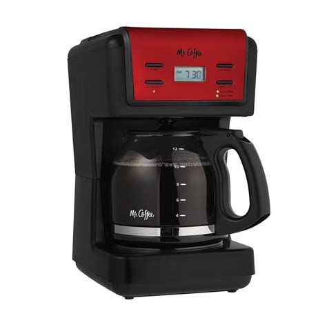 Mr Coffee 12 Cup Programmable Red Coffee Maker