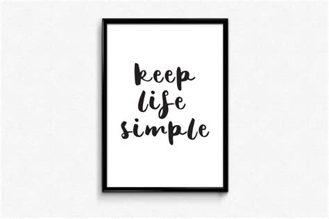 Motivational Wall Decor Printable Keep Life Simple Etsy