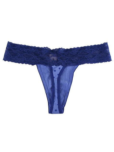 Victorias Secret Cotton Lingerie Lace Waist Thong Panty Ebay