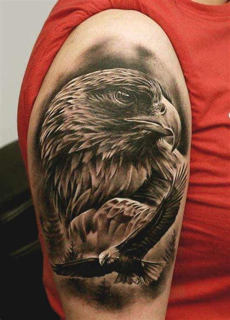 Yellow eyed black & white eagle tattoo design. 50 Amazing Perfectly Place Eagle Tattoos Designs With Meaning