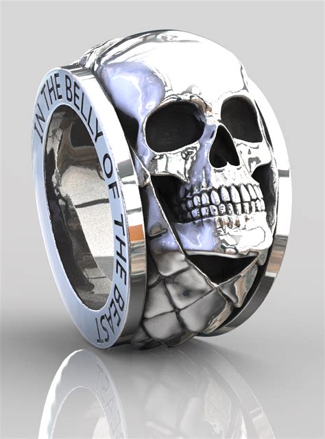 Skull Ring Sterling Silver Handmade Skull Rings Skull Jewellery