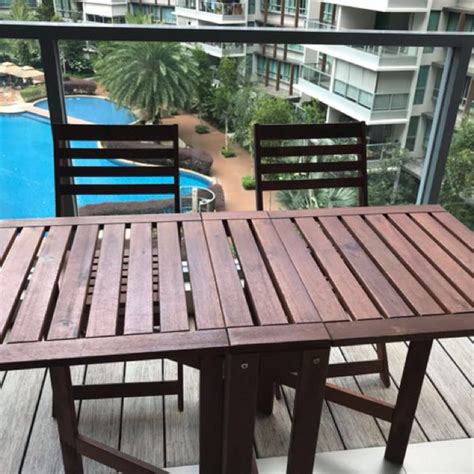 En 12520 and en 1022. Applaro Ikea Folding Patio set with table and chairs ...