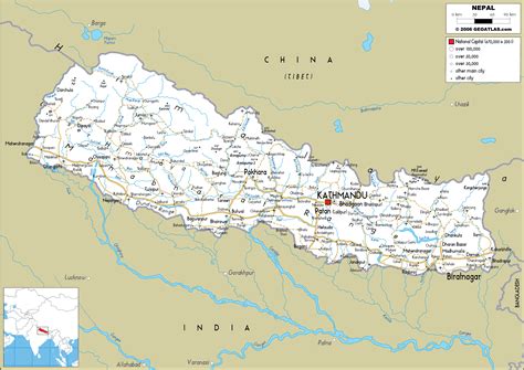 Large Map Of Nepal
