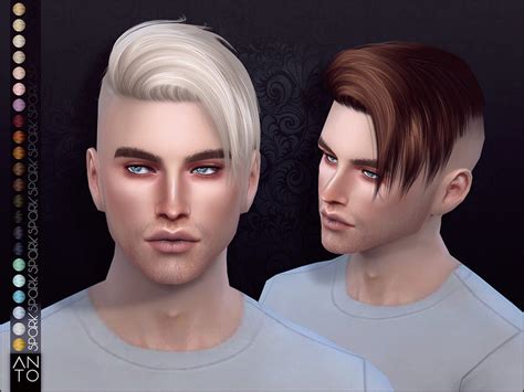 Sims 4 Hairs ~ The Sims Resource Anto Darko Hairstyle By Alesso Aff