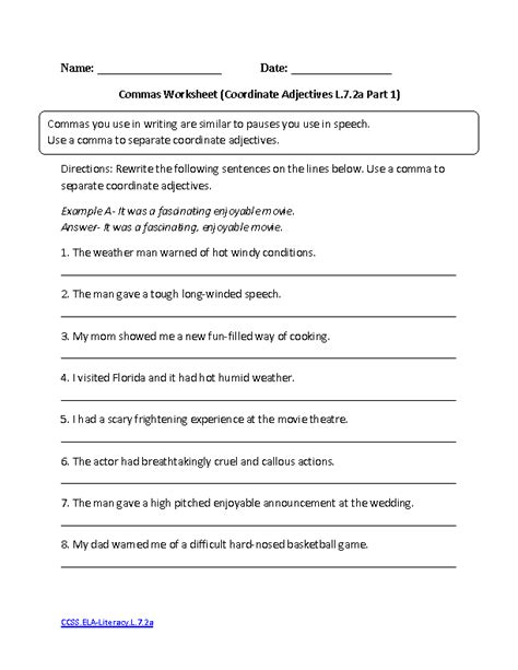 7th grade ela worksheets printable pdf. English Worksheets | 7th Grade Common Core Worksheets