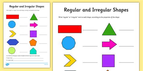 Regular And Irregular Polygons Worksheet Teacher Made