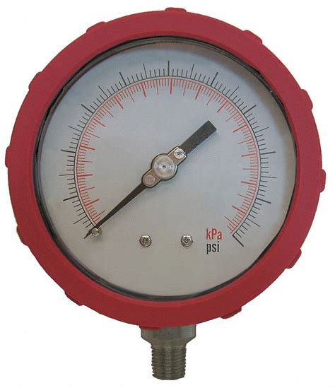 Grainger Approved Grainger Approved Pressure Gauge Red 0 To 60 Psi 4