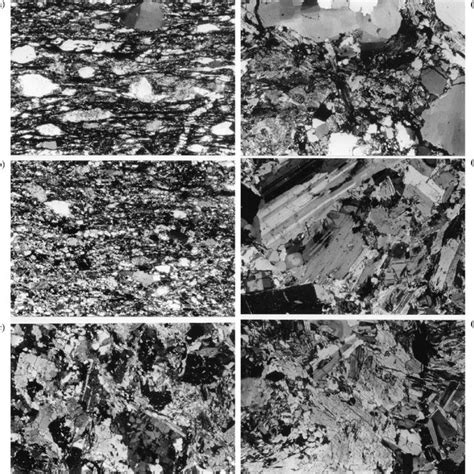 Photomicrographs Of Thin Sections Of Representative Rocks From The