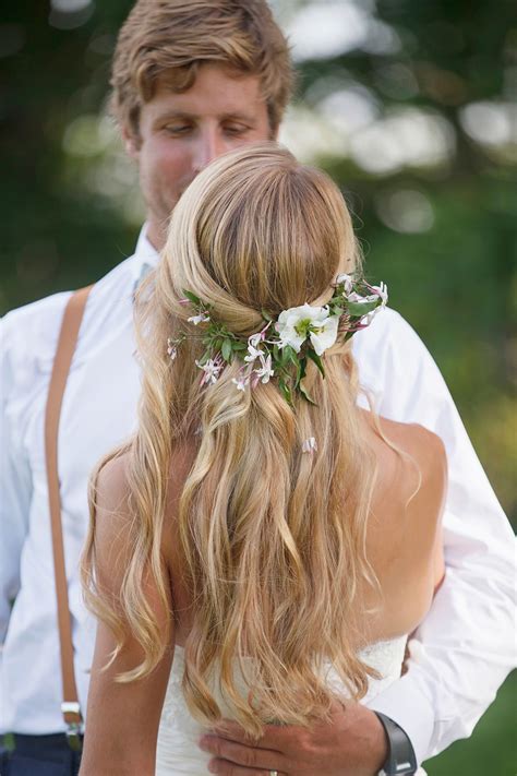A Breathtaking Wedding With Bridesmaids In White Flowers In Hair