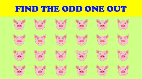 Find The Odd One Out 20 Puzzles Youtube