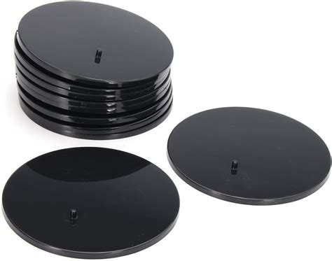 Dynamic 10pcs Round Black Abs Figures Stands Display Base For 6 8 Inch
