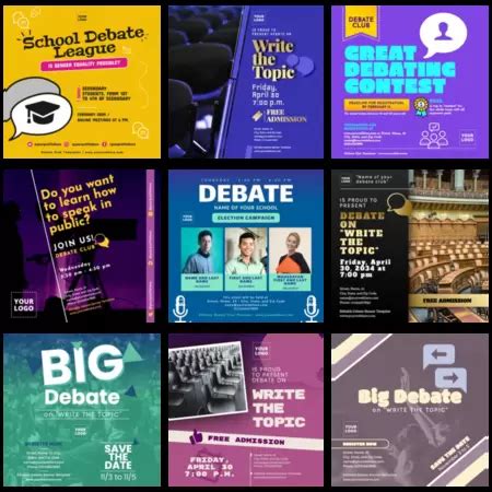 Crea Flyers Para Debates Con Plantillas Editables