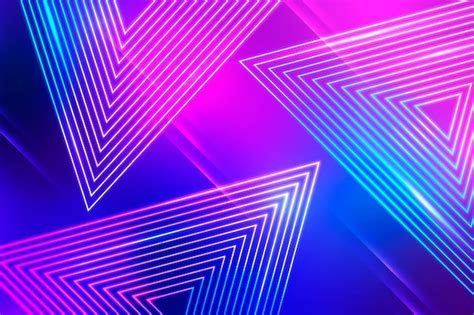 Free Vector Abstract Neon Lights Wallpaper Design
