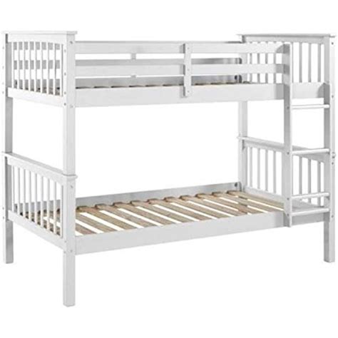 Walker Edison Resende Mission Style Solid Wood Twin Over Twin Bunk Bed