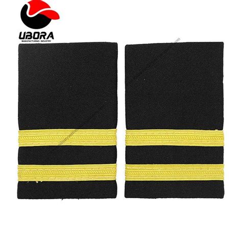 Pair Airlines Pilot Uniform Epaulets Captain Aviators Shirts Epaulettes