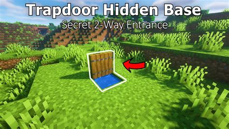 Minecraft Trapdoor Secret Base Survival Bedrock Java 2 Youtube
