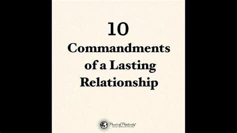 10 Commandments Of A Lasting Relationship With Images Marriage Relationship Relationship