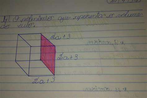 Determine O Polinômio Que Representa O Volume Do Cubo Abaixo Educa