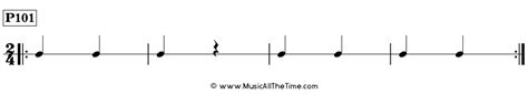 Quarter Note And Rest Rhythm Patterns In 24 And 34 Time Lines