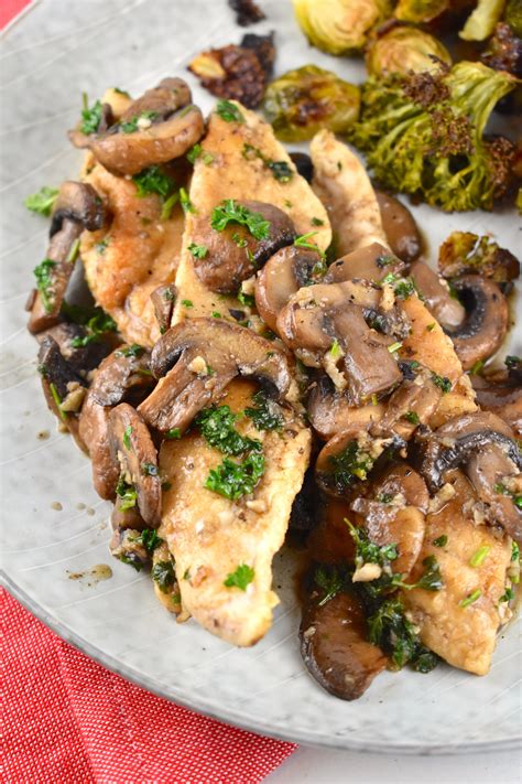 Chicken And Mushrooms In Garlic Wine Sauce Recipe 3 Points Laaloosh