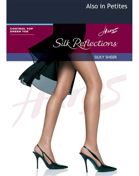 00717 hanes silk reflections control top sandalfoot pantyhose 1 pair pack