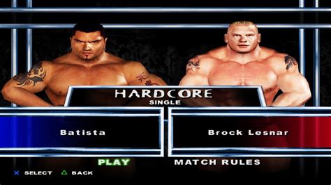Wwe Smackdown Hctp Batista Vs Brock Lesnar Youtube