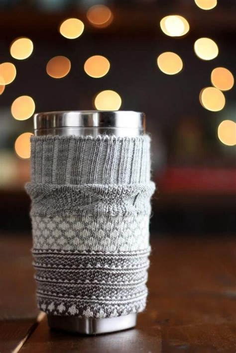 How To Make A Coffee Mug Cozy From A Sock Diy Coffee Sleeve Coffee