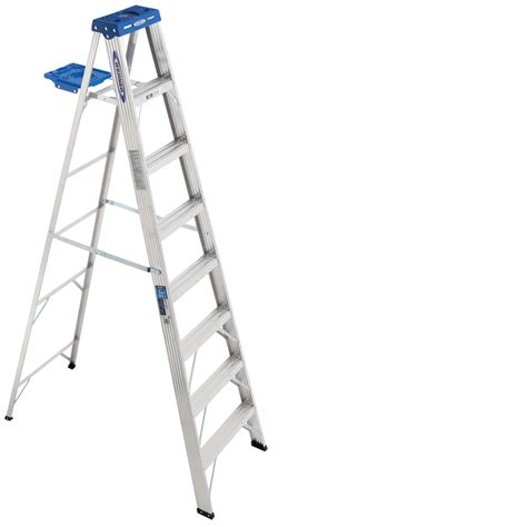 Shop Werner 8 Ft Aluminum 250 Lb Type I Step Ladder At