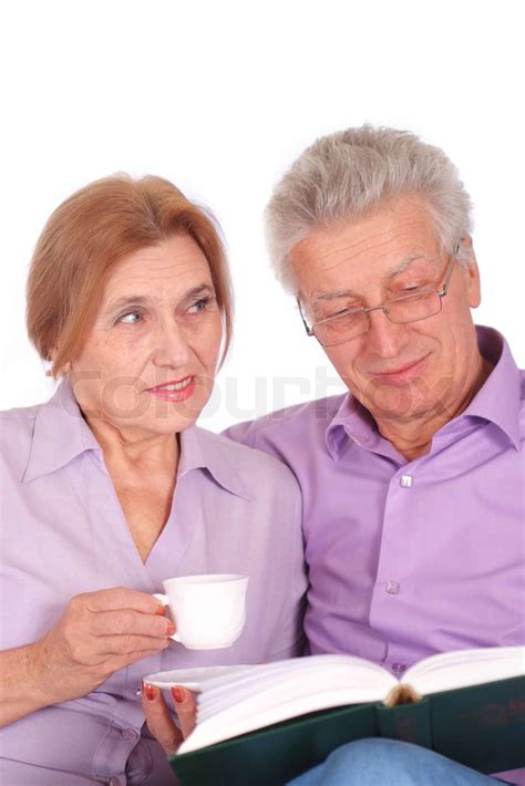 ältere Paar Auf Einem Weißen Stock Bild Colourbox