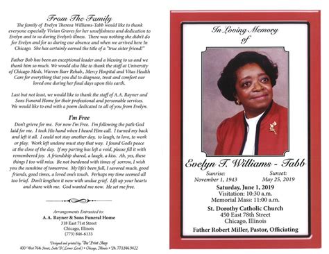 Evelyn Williams Tabb Obituary | AA Rayner and Sons Funeral Homes