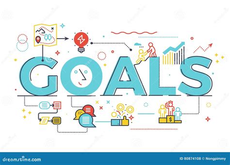 Goal Word In Business Concept Stock Vector Illustration Of Leadership