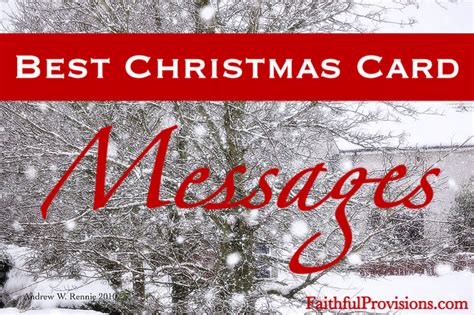25 Best Christmas Card Messages Faithful Provisions