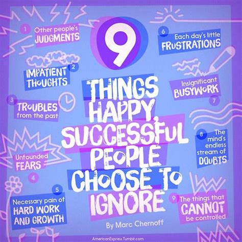 9 Things #Happy, #SuccessfulPeople Choose to Ignore - #infographic ...