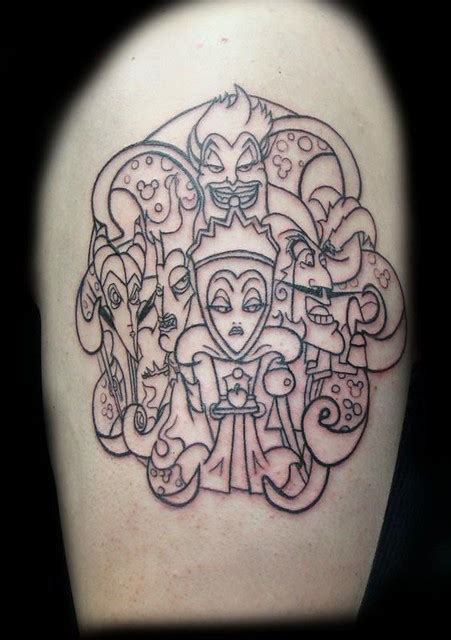 Disney Villains Tattoo Outline A Photo On Flickriver