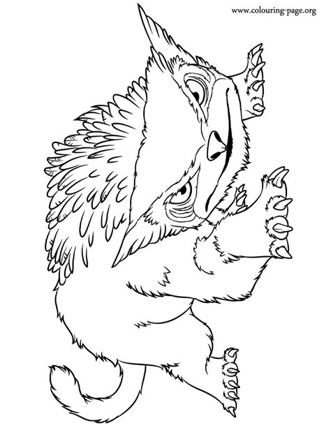 Here are some free printable the croods coloring pages. The Croods - The Bear Owl coloring page