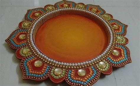 Pooja Ki Thali Decoration For Diwali Pooja Thali Aarti Thali