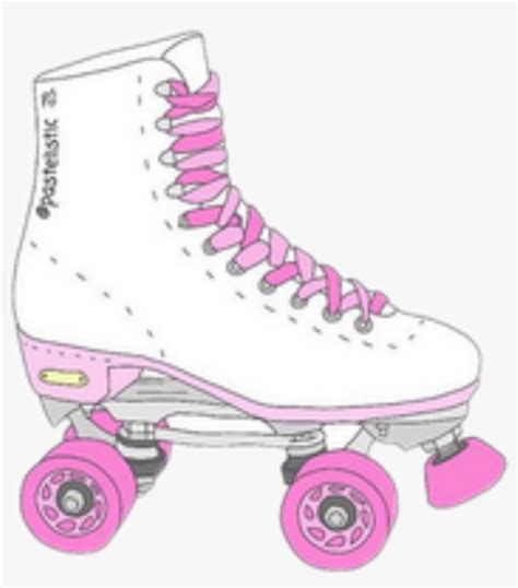 Pink Sticker Roller Skates Overlay Transparent Png 1024x1115 Free