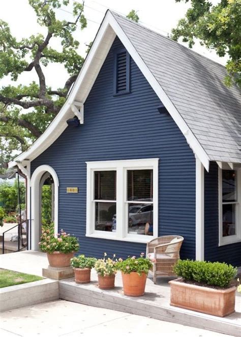 Image Result For House Dark Blue House Paint Exterior House Exterior