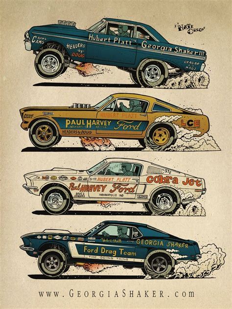 Poster01 Classic Cars Muscle Cars Drag Racing Cars